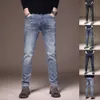 2024 New Product Jeans Elastic Slim Fit Spring Wear Fashion Retro Denim Men's Pants