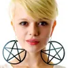 Dangle Lustre À La Mode Acrylique Grand Rond Pentagramme Boucles D'oreilles Pour Les Femmes Rose Cercle Étoile Pendientes Punk Parti Bijoux Gift273U