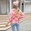 Women's Sweaters YEMOGGY Fashion Heart Love Knit Pullover Sweater Winter 2024 Casual Loose Full Sleeve Warm Thick