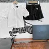 New kids dress sets child tracksuits baby girl clothes Size 110-160 overskirt Short sleeved shirt and pleated skirt 24Feb20