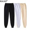 Calças masculinas esportes multi cor cônico joggers calça casual outono atlético lã calças y2k cordão correndo moletom