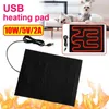 Carpets 5V 2A USB Electric Heating Heated Cushion Sheet Adjustable Pet Seat Car Waterproof Reptile Temperature Mat