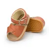 First Walkers Baby Girl Sandals Shoes Flats Läder gummi enda antislip Walker Nyfödda småbarn Crib SummerH2422916