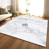 Tapis noir blanc marbre imprimé chambre cuisine grand tapis pour salon Tatami canapé tapis de sol tapis antidérapant tapis salon dywanH24229
