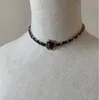 Klassisk Luxurys varumärkesdesignerhängen Halsband Crystal Pearl Letter Choker Pendant Halsband tröja kedja smycken Tillbehör 20Style