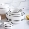 Canecas Atacado Personalização Talheres Branco Porcelana Osso China Conjunto de Jantar Pratos Placa de Cerâmica Conjuntos de Louça