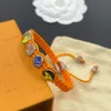 Ny stil, mode, personlighet, armbandsdesigner, klassiskt alfabet, blommor, reparmband, blå/orange, 2 färger, silver, män, kvinnor, hög kvalitet, bästa gåva