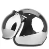 Motorradhelme Sliver Chrome Dot Approved Retro Helm Casco 3/4 Open Face Cafe Racer Chopper Capacete Ce