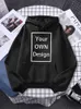 Uw EIGEN Ontwerp Merk Foto Custom Mannen Vrouwen DIY Hoodies Casual Oversize Sweatshirt 13 Kleuren Schouder Drop Stijl Kleding 240220