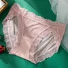 Women's Panties Sexy Lace Women Underwear Cotton Crotch Girls Briefs Low Waist Transparent Underpants Seamless Female Lingerie L XL