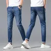 Jeans pour hommes 2024 Spring Summer Fashion Designer Coréen Stretch Pantalon Mâle Classique Slim Denim Pantalon Crayon