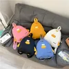 Sacos escolares jardim de infância crianças pato mochila net vermelho bonito menina bebê mochila menino lona moda desenhos animados