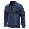 Mannen Denim Jassen Casual Effen Kleur Revers Single Breasted Blue Jeans Jas Mannen Lente Herfst Slim Fit Katoen Uitloper Jassen 240222