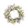 Dekorative Blumen Osterei-Kranz-Dekoration, 45 cm, künstliche Blumengirlande für Wand, Party, Feier, Festival, Bauernhaus