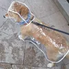 Dog Apparel Transparent Raincoat Rainwear Waterproof Puppy Rain Jacket Pet Hooded Clothes For Samll Medium Dogs Soft PVC Poncho