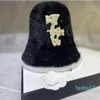 Grand chapeau seau en fausse fourrure pour femmes, chapeau de luxe en peluche de pêcheur, chaud, épais, froid, neige, jour d'hiver