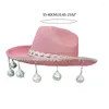 Berets Patterned Bandana & Weatern Cowboy Hat Pendant Sunglasses Set Discos Party Cowgirl Costume 3 Pieces