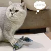 Airbag balanço peixe brinquedos gato brinquedo interativo de pelúcia cão cauda gato vara teaser varinhas manualmente gatos mastigar mordida brinquedo jogos suprimentos para animais de estimação 240226