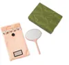 Designer Pink Handheld Makeup Mirror+Storage Bag Set Portable and Cute Small Mirror Girl Grooming Tools