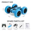 Bilar 2.4G RC Stunt Car Children Double Sided Flip Remote Control Car 360 Degree Rotation Off Road RC Drift Cars For Pink Girls Toys