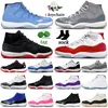 Cherry 11s Basketbalschoenen Jumpman 11 Low Bred Velvet Cool Grey Sneakers Heren Dames Trainers Concord Pantone Legend Blue Space Jam 11 Napolitaans Sport Maat US 13