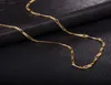 Säljer halsband Mens Figaro Chain 2mm 470mm halsband kedjor 18k gult guldrose guldpläterad över hela världen mode juvelen cahin1927465