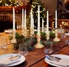 Candlestick European Style Simple Glass Candle Holder Home Rod Wax Base Romantic Dining Table Decoration Wedding Centerpiece