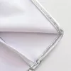 Spódnice damskie ciasto spódnica srebrna wielopoziomowa metaliczna plisowana liniowa midi midi do podróży wysoka tła sukienka Y2K