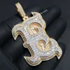 VVS Moissanite Mirco Pave Diamond Men and Women Hip Hop Jewelry Iced Out Gold Fashion Pendant