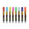 Pens Freen Shipping 8pcs 8 Color Highlighter Fluorescent Siled Siled Marker Neon Pen for LED Writing Board 6mm PT1080