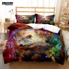 Установите лесные животные Wolf Printed Polyester Set Set Speat и удобный и удобный размер