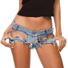 Kvinnors shorts jeans kvinnor sexig mini kort låg midja jeans byte shorts denim hål kort strand het tjej klubb party botten