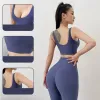 Outfits Großhandel Pop Frauen Sport-BH Sexy Strumpfhosen Crop Top Yoga Weste gerippt mit Brustpolster Gym Fiess Running Brassiere Gym Kleidung