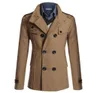 Men039S Trench Coats Solid Color Double Breasted Mens Jacket Fashion Winter Warm Clothing Long Slim Business Coat Men1962859