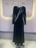 Ubranie etniczne 2024 Wiosna jesień Dubai Abaya muzułmanin dla kobiet Elegancka aksamitna maxi sukienka Kaftan Marocain Ramadan szatę femme