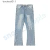 Jeans masculinos 2023 Mens Designers Flared Hip Hop Emendado Angustiado Rasgado Slim Fit Denim Calças Mans Streetwear Lavado Calças Tamanho S-XL 240229