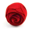 Beflockte rote Schmuckschatulle mit Rose, romantischer Ehering, Ohrring, Anhänger, Halskette, Schmuckdisplay, Geschenkbox, Schmuckverpackung 2024229