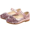 Sandalen 2023 Spring nieuwe Ldren schoenen meisjes prinses glitter baby casual peuter girlh24229