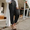 Women's Pants Womens Sequin Casual Sexy Party Fashion Style Trousers Ankle Length High Waist Drawstring Leggings Streetwear Clothes