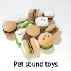 おもちゃシミュレートされたパン玩具ハンバーガーペットおもちゃ犬猫のぬいぐるみ楽しいペット用品子犬のきしみのおもちゃの鳴き声