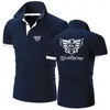 Herrpolos motorcykel för Goldwing GL 1500 Summer Printing Polo Shirt Business Casual T Breattable Sportwear Designe Tops