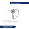 Luxury S925 Moissanite Ring 1 Carat D Color VVS1 for Women Sterling Silver Bouquet of flowers Design Adjustable Size Engagement Wedding Rings Jewelry