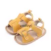 Första vandrare baby sommarsandal för småbarn 0-1 år avslappnad anti-halk mjuk pu walikng skor utomhush24229