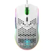 Mouse Mouse da gioco cablato USB leggero di fascia alta Mouse RGB 6400 DPI a nido d'ape cavo per computer portatile Bianco Nero Programmazione macro