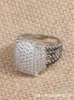 David Yurma Ювелирные дизайнерские кольца для женщин Кольцо Davids 20 15 мм с имитацией бриллианта Популярное кольцо с резьбой на пуговицах
