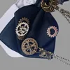 Bow Ties Steampunk Gears Metal Chain Chain Bowtie Slitte Halloween Party Neckwear Accessories Drop