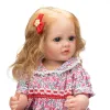 Poupées 55CM corps complet en Silicone souple vinyle Reborn enfant en bas âge fille princesse Betty réaliste doux au toucher Flexible 3D peau veines visibles