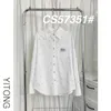 Blouses pour femmes Chemises de marque de marque m Famille 2024 Début du printemps Nouvelle industrie lourde Poche de perles de cristal Lettre imprimée Chemise de protection solaire Cs57351 # A34B