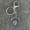 Keychains Retro Tree Of Life Keychain Viking Triskelion Triskele Spiral Knot Symbol Amulet Jewelry Accessories Craft Supplies