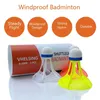 3PCS Badminton Airshuttle Plastikowa piłka nylonowa do treningu trwałych promów zewnętrznych z odpornością na wiatr 240223